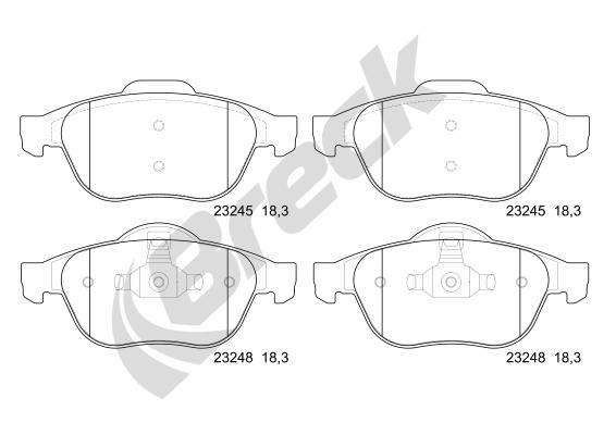 Set placute frana,frana disc 23248 00 701 00 BRECK